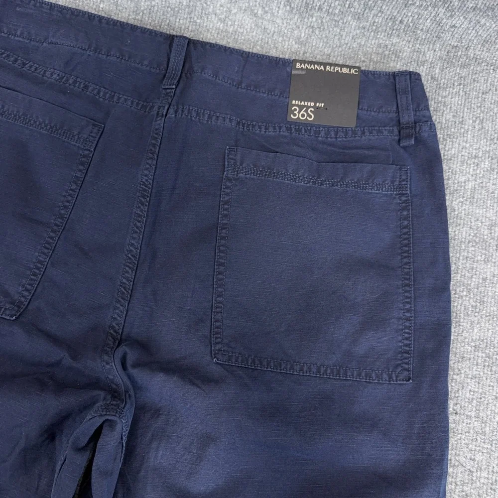 Banana Republic Pants Men 36 Short Navy Blue Double Knee Military Carpenter NEW